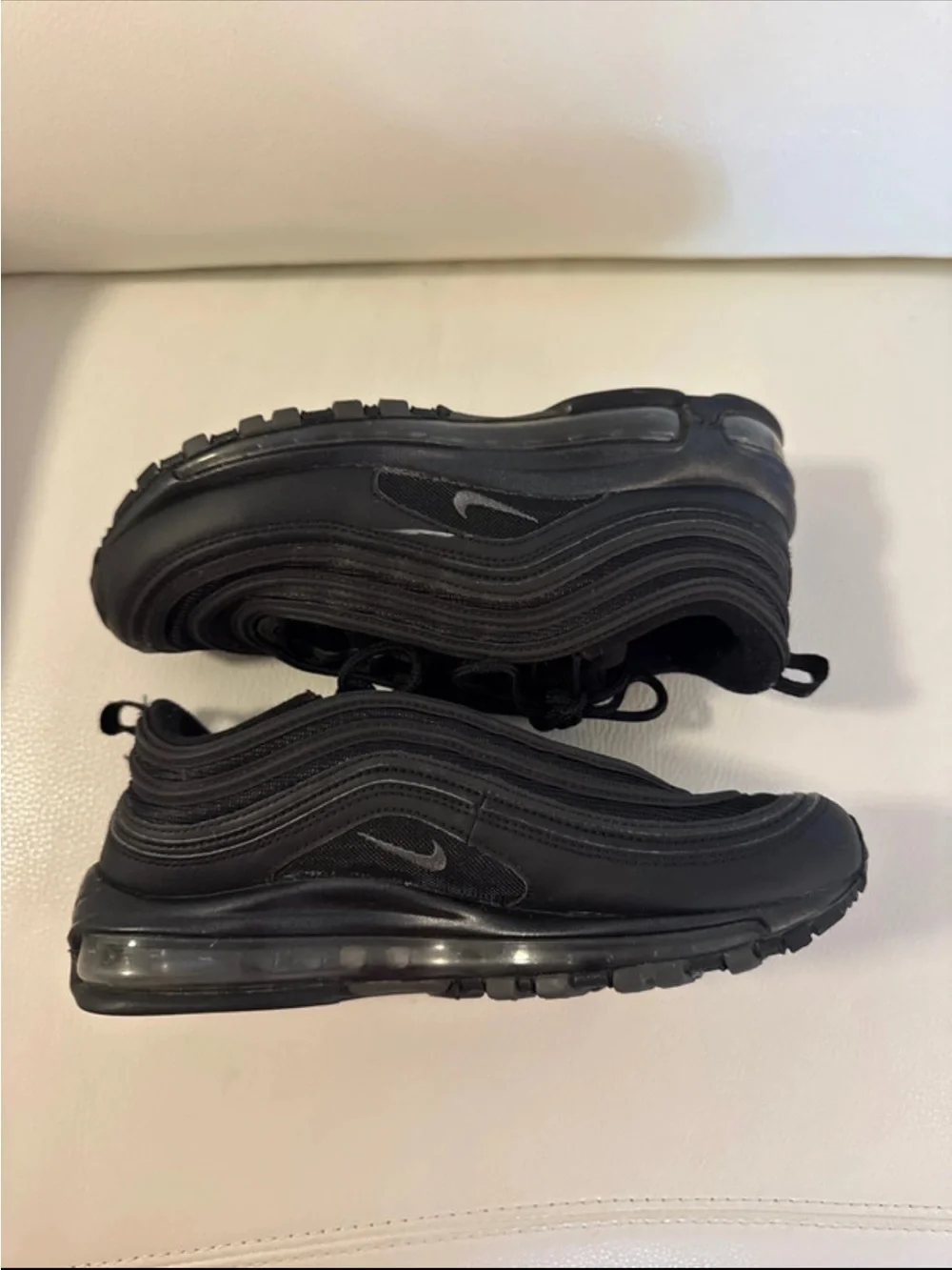 NIKE BLACK AIR MAX 97 LOW TOP SNEAKERS